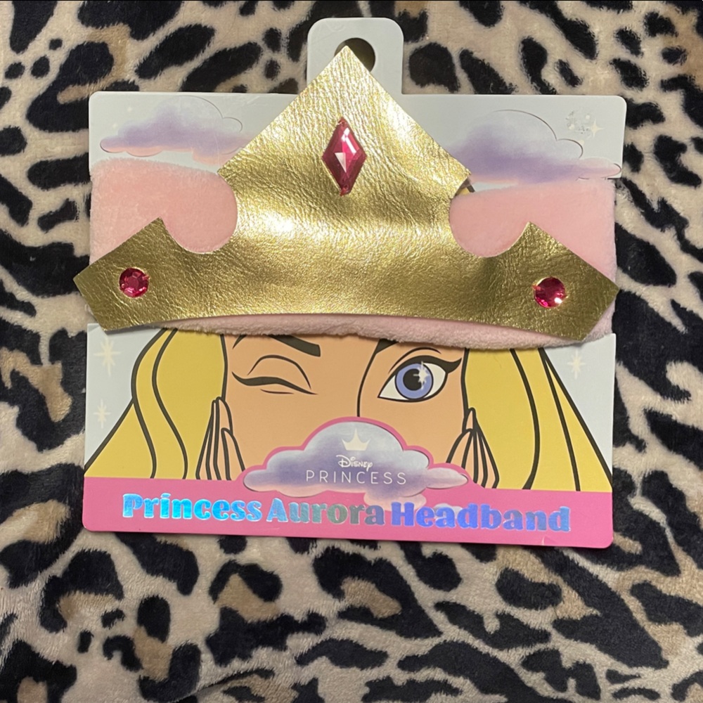 Disney Princess Aurora Gold and Pink Headband